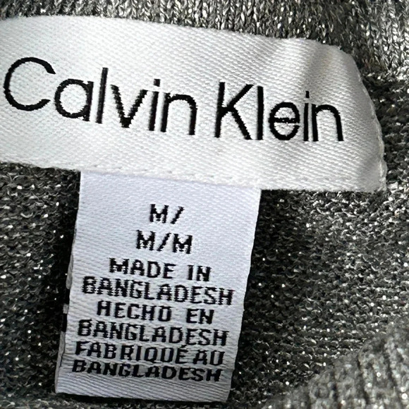 NWT Calvin Klein Silver Turtleneck Sz M - Picture 8 of 8